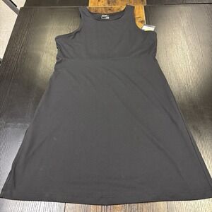 NWT Eddie‎ Bauer Aster Empire Waist Black Sleeveless Dress Size Medium $90